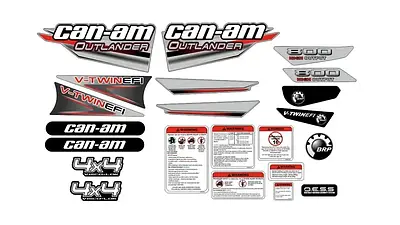 Комплект сірих наклейок на квадроцикл BRP Can Am G1