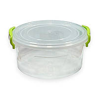 Контейнер харчовий Ал-Пластик круглий із затискачами 1.2 л