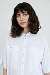 Жіноча рубашка oversize Finn Flare S21-11076-201 біла XS, фото 4