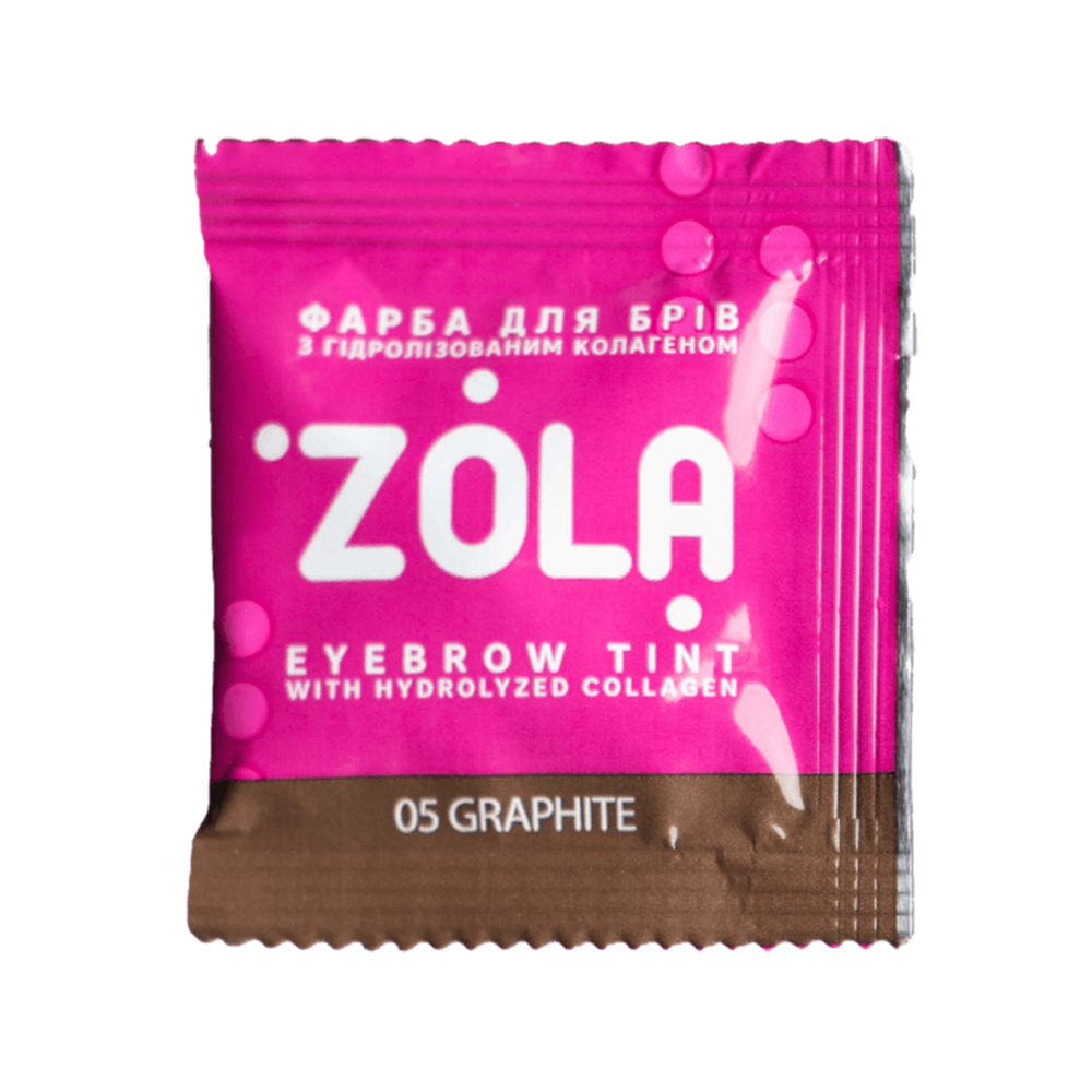 Фарба для брів із колагеном в саше ZOLA Collagen 05, графіт, 5 мл