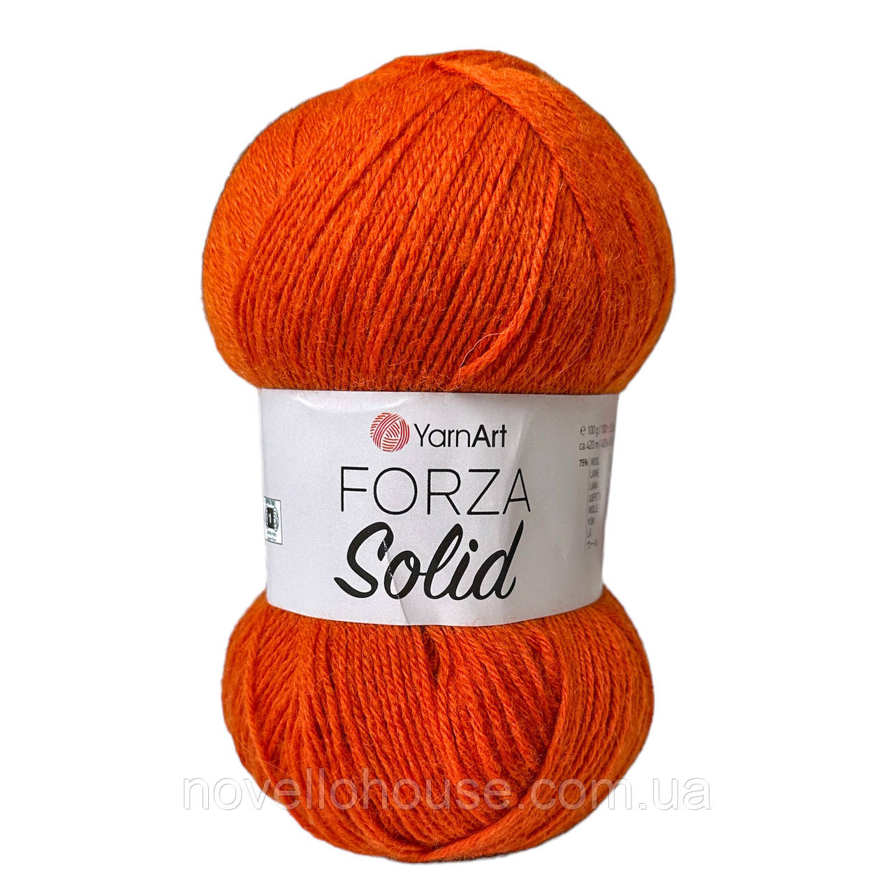 YarnArt FORZA SOLID (Форза Солід) № 4609 помаранчевий (Пряжа напіввовна, нитки для в'язання)