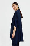 Жіноча рубашка oversize Finn Flare S21-11076-101 синя XS, фото 4