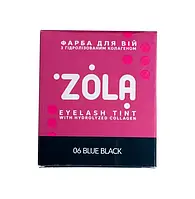 Фарба для брів із колагеном в саше ZOLA Collagen 06, чорно-синя, 5 мл