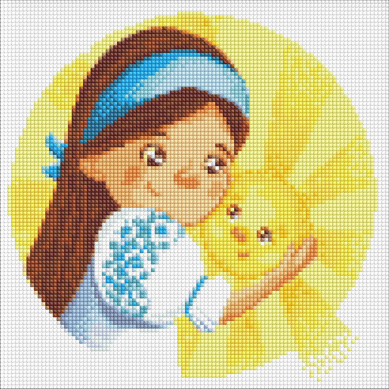 Алмазна мозаїка без підрамника для дітей "Сонечко" 30х30см, слюда, ТМ Ідейка, Україна, фото 1