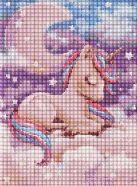 Алмазна мозаїка для дітей "Чарівний сон" з АВ стразами 30х40см, в термопакеті, ТМ Ідейка, Україна, фото 1