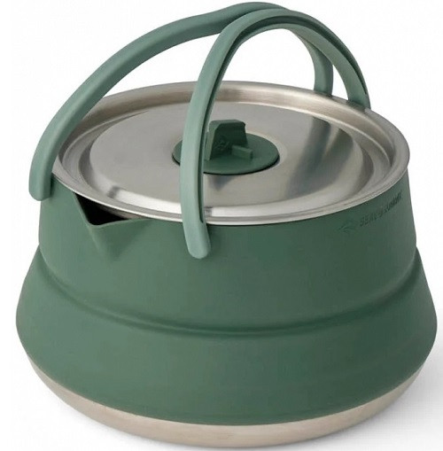 Складной чайник Sea to Summit Detour Stainless Steel Collapsible Kettle 1.6 L/Laurel Wreath Green, фото 1