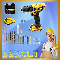 Мощный надежный аккумуляторный шуруповерт DeWalt 24V Шуруповерты аккумуляторные с подсветкой Деволт gld