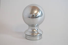 Заглушка поручня куля до алюмінієвих поручнів тип коло колір Срібло (10222с)