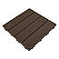 Терасна композитна плитка WPC Шоколадне дерево під дошки 30х30х2см шип-паз для доріжок балконів терас, фото 3