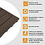 Терасна композитна плитка WPC Шоколадне дерево під дошки 30х30х2см шип-паз для доріжок балконів терас, фото 6