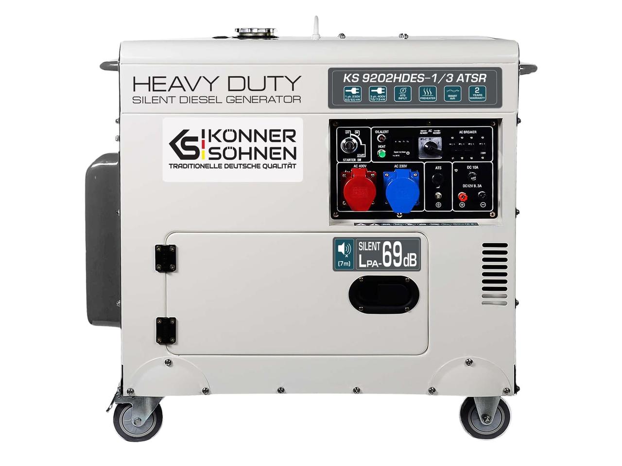 Дизельний генератор KS 9202HDES-1/3 ATSR (EURO II)
