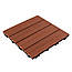 Терасна композитна плитка для садових доріжок WPC Червоне дерево під дошки 30х30х2см модульне підлогове, фото 2