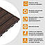 Терасна композитна плитка WPC Дерево Венге під дошки 30х30х2см шип-паз для балконів доріжок басейнів, фото 6