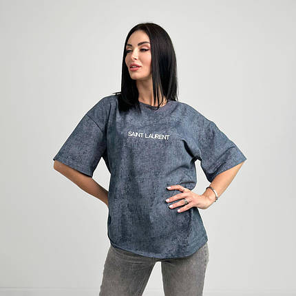 Базова жіноча футболка з написом "Saint" (Турція) | Норма і батал, фото 1