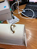 ДЕФЕКТ!  Жіноча квадратна сумка крос-боді рептилія на тонкому ремінці біла молочна, фото 2