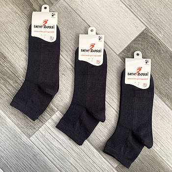 Шкарпетки підліткові середні бавовна сітка ВженеBOSSі, розмір 23 (36-38), темно-сірі, 012730
