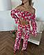 Жіночий літній квітковий костюм з брюками та топом, фото 8