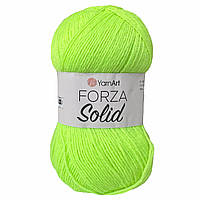 YarnArt FORZA SOLID (Форза Солід) № 4630 салатовий неон (Пряжа напіввовна, нитки для в'язання)