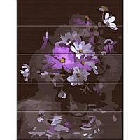 Картина за номерами для дерева "Загадкові квіти" ASW143 30х40 см