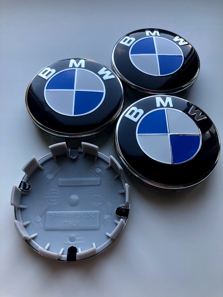 Ковпачки заглушки на литі диски BMW БМВ 68 мм, 36136783536,E30,E34,E36,E38,E39, E46,E53,E60,E65,E70,E82,E90.