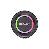 TU TU Портативная Bluetooth колонка ZEALOT S49 с LED подсветкой black, фото 7