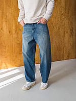 Стильные мужские широкие джинсы Турецкие BAGGY ретро синие базовые