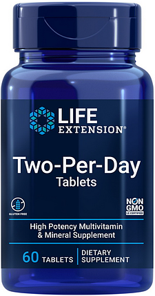 Мультивітаміни Life Extension Two-Per-Day Tablets 60 табл, фото 1