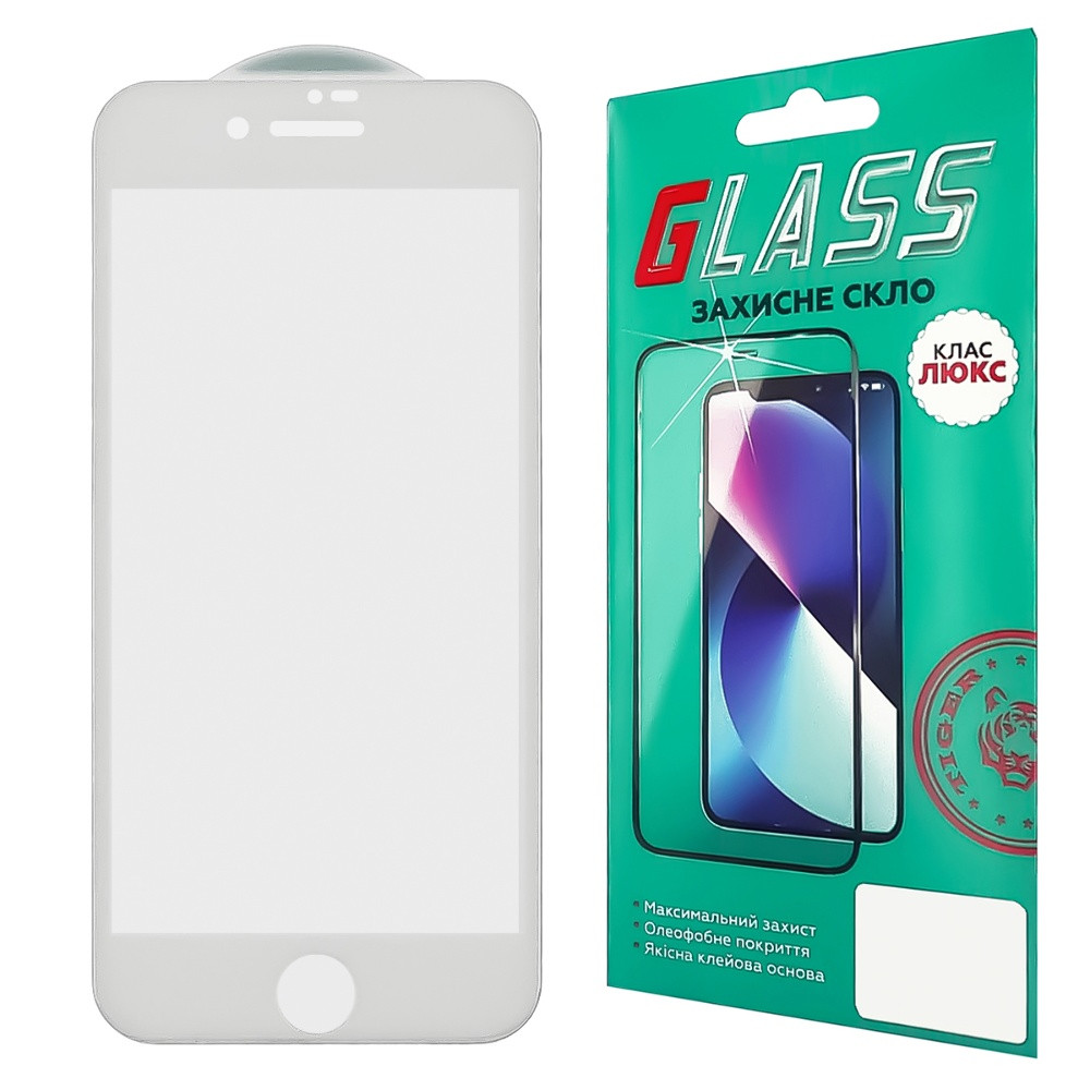 TU TU Защитное стекло для Apple iPhone 7 Plus/ 8 Plus (0.3 мм, 4D ARC белое) Люкс, фото 1