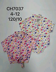 Сорочки для дівчат оптом, S&D, 4-12 років, № CH-7037