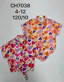 Сорочки для дівчат оптом, S&D, 4-12 років, № CH-7038