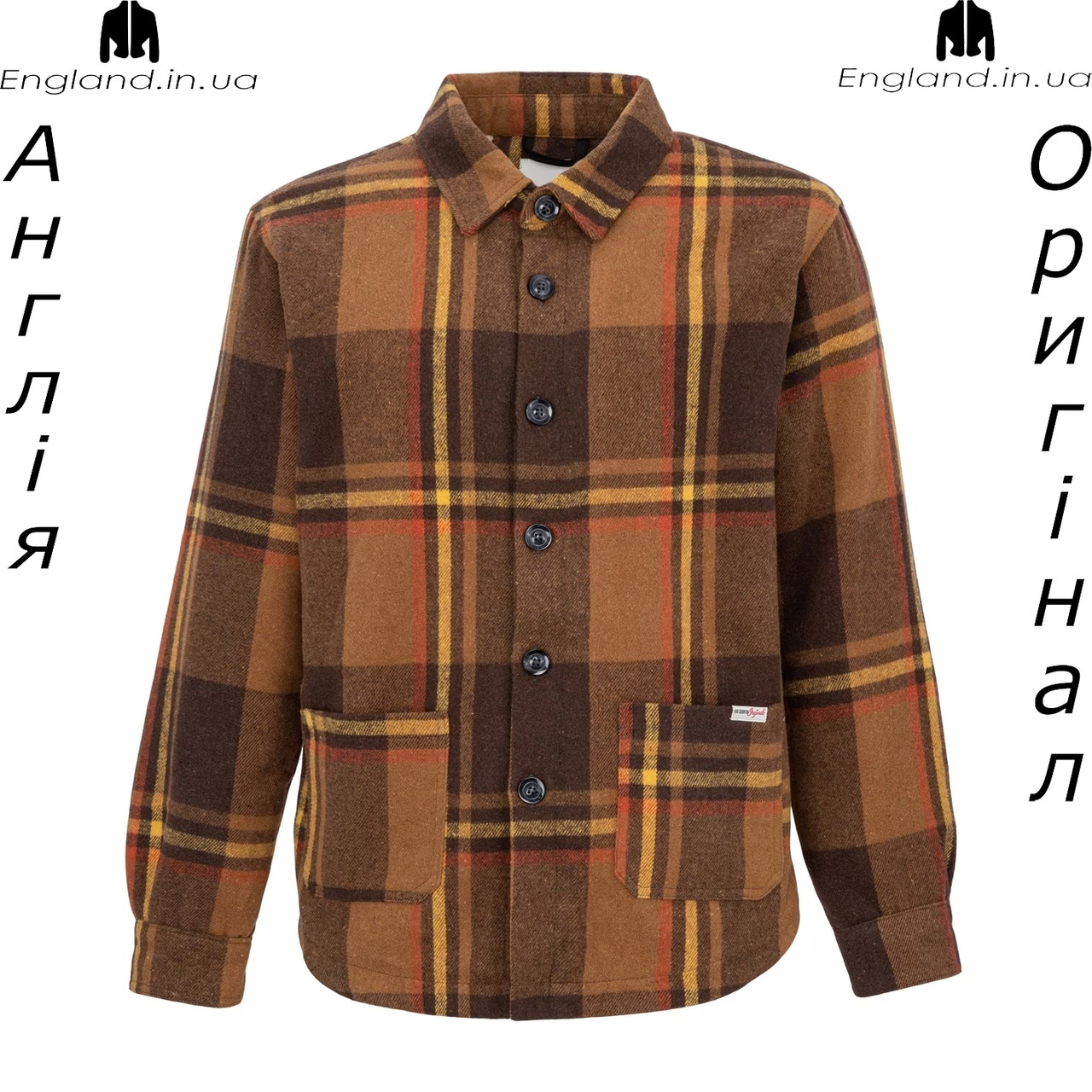 Сорочка зимова чоловіча Lee Cooper (Лі Купер) з Англії в клітину - на довгий рукав, фото 1