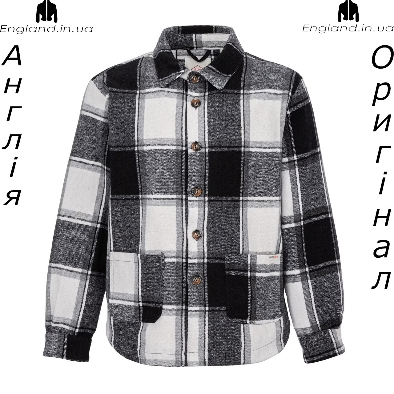 Сорочка зимова чоловіча Lee Cooper (Лі Купер) з Англії в клітину - на довгий рукав, фото 1