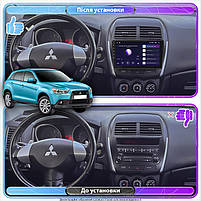 Штатна магнітола 10" Lesko для Mitsubishi ASX I Рестайлінг 2012-2016 1/16Gb/ Wi-Fi GPS Optima Міцубісі 4 шт., фото 3