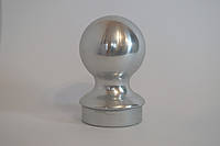 Заглушка колонны шар 65 мм серебро
