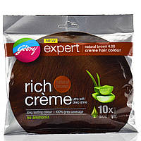 Крем-фарба для волосся експерт, 4.00 (natural  brown), зафарбовування сивини 100% , 20гр +20гр.