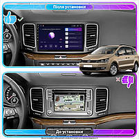 Штатна магнітола 9" Lesko для Volkswagen Sharan II 2010-2015 4/64Gb CarPlay 4G Wi-Fi GPS Prime Вольксваген, фото 3