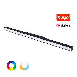 LED світильник трековий Mi-light TUYA RGB+CCT 24W 2700-6500К чорний SPL-MF5-24AZL, фото 2