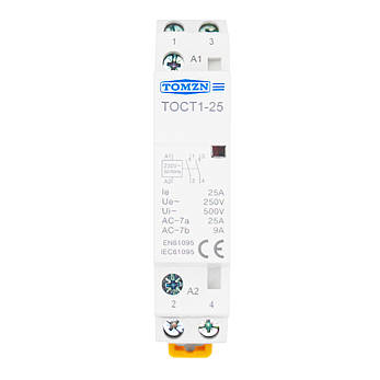 Контактор модульний змінного струму 2P 25А 2NO 220V TOCT1-25 TOMZN (TOCT1-25-AC-2NO), фото 3