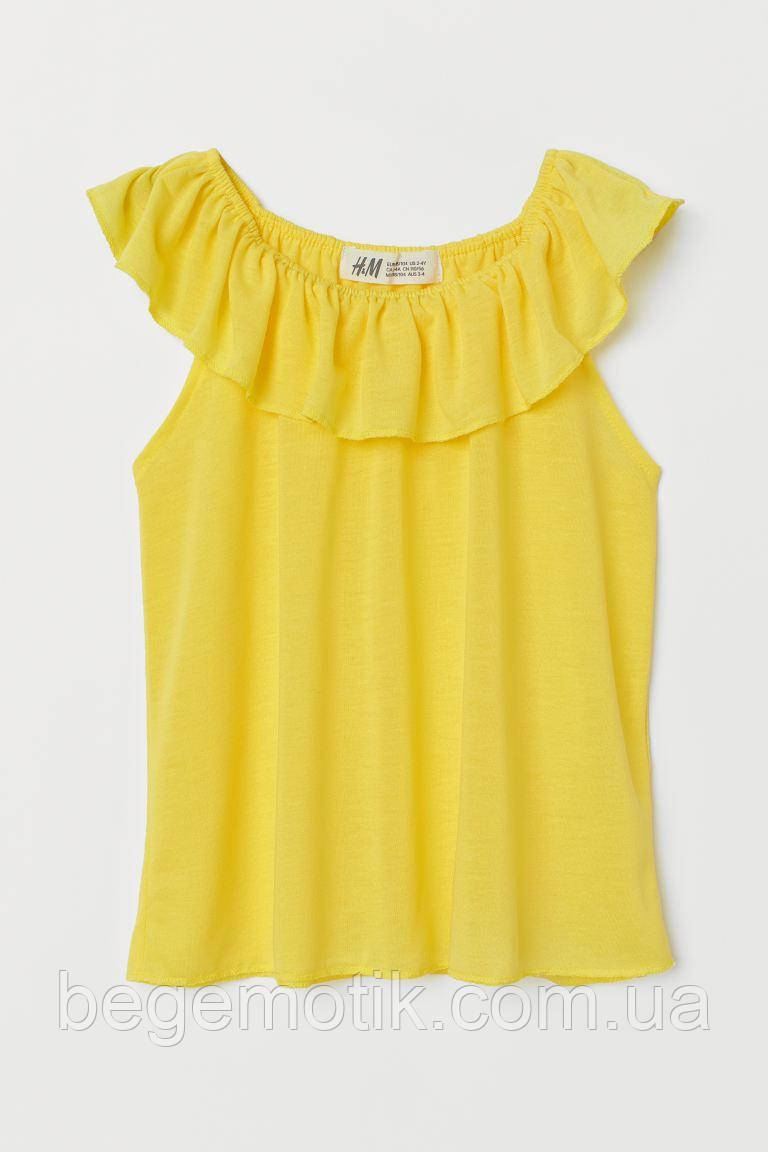 H&M Топ з оборкою Жовтий 6-8 років зріст 122-128