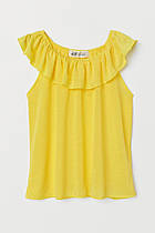 H&M Топ з оборкою Жовтий 6-8 років зріст 122-128