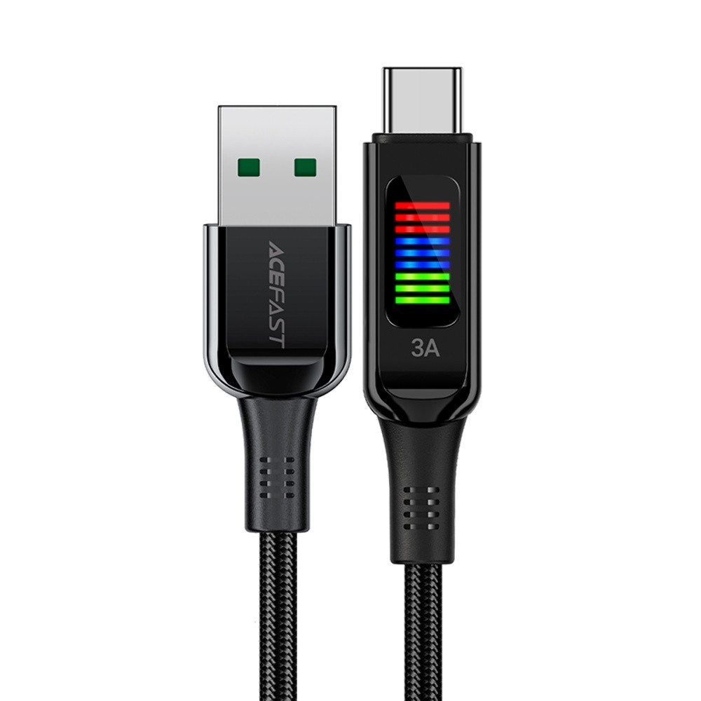 TU TU Кабель Acefast C7-04 с дисплеем USB to Type-C 1.2m black