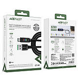 TU  TU Кабель Acefast C7-04 с дисплеем USB to Type-C 1.2m black, фото 6