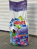 Порошок для стирки Ariel + Lenor 10 кг універсальный