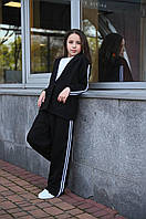 Брючный костюм с жакетом на девочку Черный, 146-152