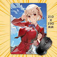 Килимок для мишки А4 - 210x290 мм Lycoris Recoil / Лікоріс Рекоіл 004