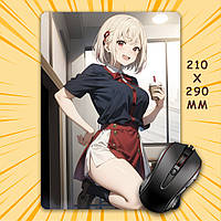 Килимок для мишки А4 - 210x290 мм Lycoris Recoil / Лікоріс Рекоіл 006