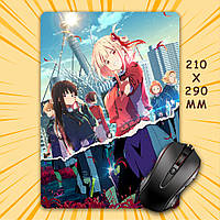 Килимок для мишки А4 - 210x290 мм Lycoris Recoil / Лікоріс Рекоіл 013