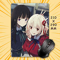 Килимок для мишки А4 - 210x290 мм Lycoris Recoil / Лікоріс Рекоіл 024