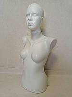 Манекен торс жіночий з головою "Наталі" білий