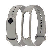 TU  TU Ремешок силиконовый для Xiaomi Mi Band 5/ 6 цвет  10 серый
